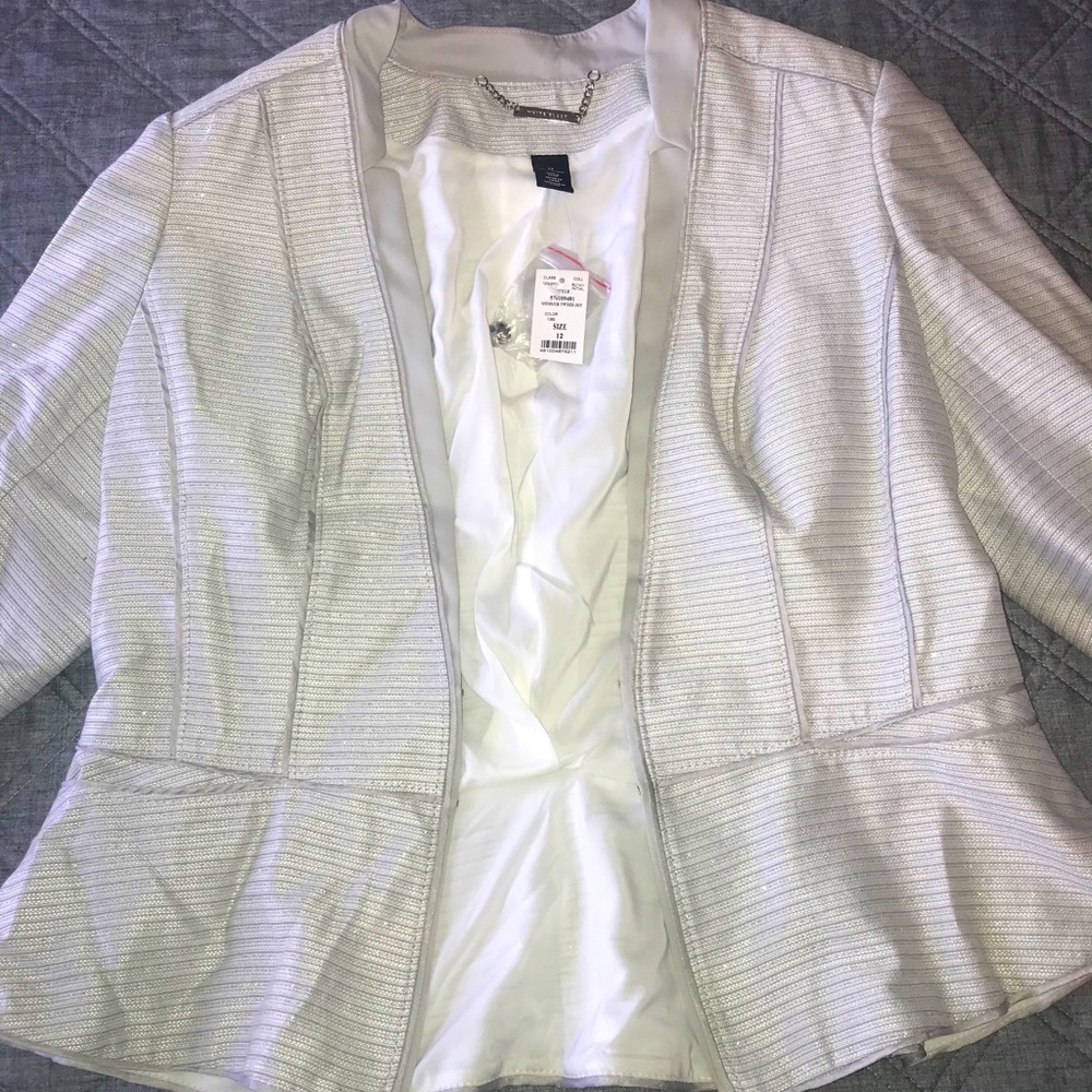 White House | Black Market Shimmer Tweed Jacket